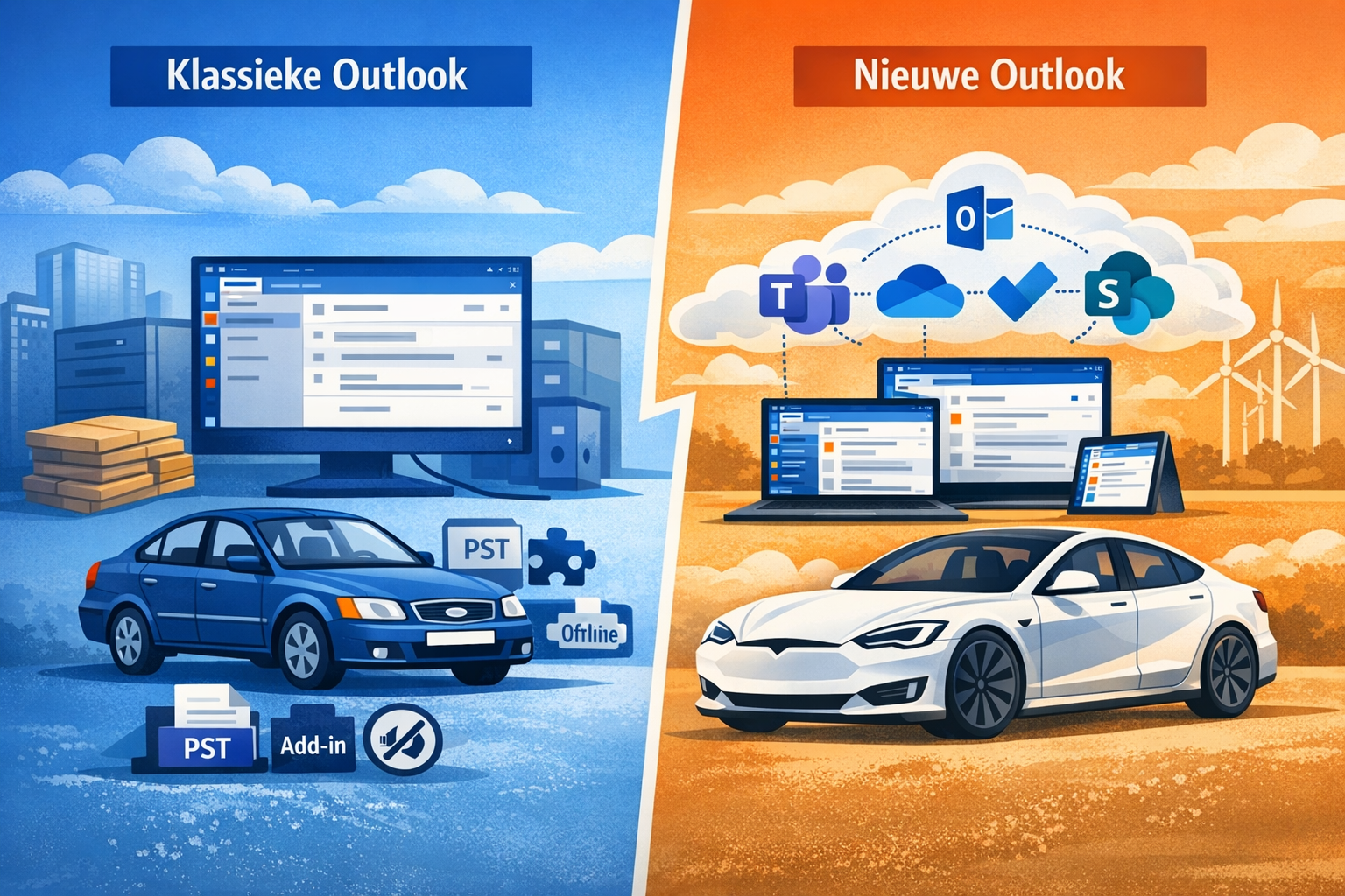 Oude vs nieuwe Outlook